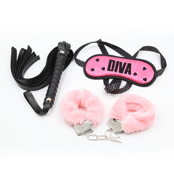 תמונה של ערכת סאדו DIVA – 3 פריטים עם פרווה