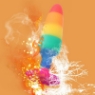 תמונה של באט פלאג בצבעי הקשת מסיליקון Rainbow