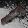 תמונה של דילדו שחור 14.7 ס"מ רוטט עם שלט Skin Pro