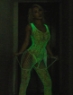 תמונה של בגד גוף סקסי לבן וזוהר בחושך Glow In The Dark